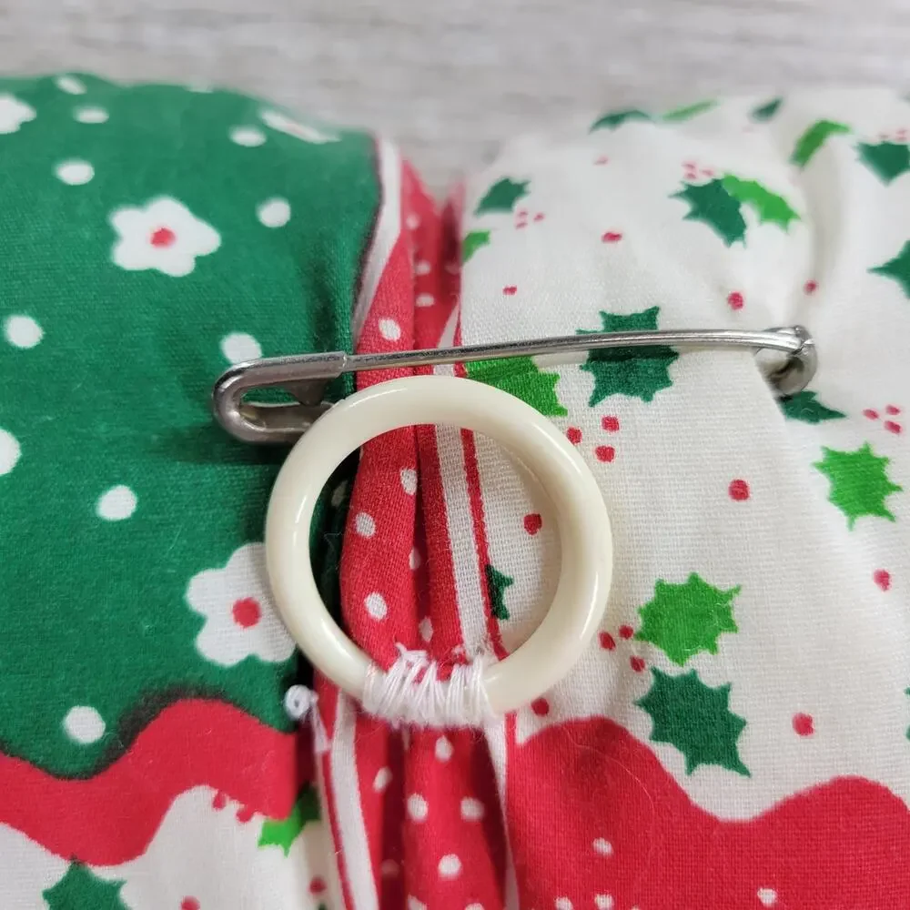 VTG Patchwork Fabric Christmas Wreath 19